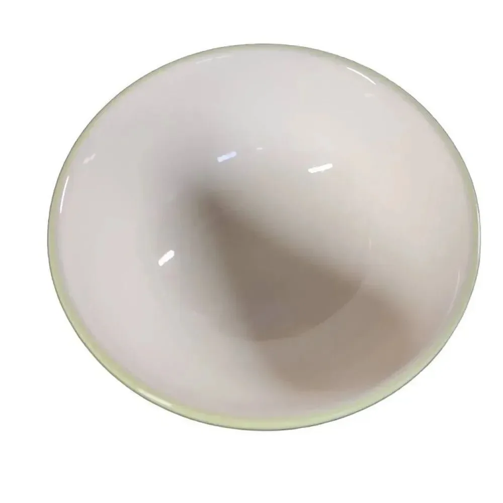 Rae Dunn White Green Black Dot Snack Bowl